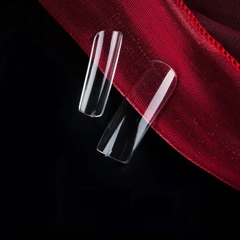 

500pcs Clear Natural Long Square Nail Tips Full Cover French Salon Nail Tips Acrylic UV Polish Beauty False Nails 12 Size