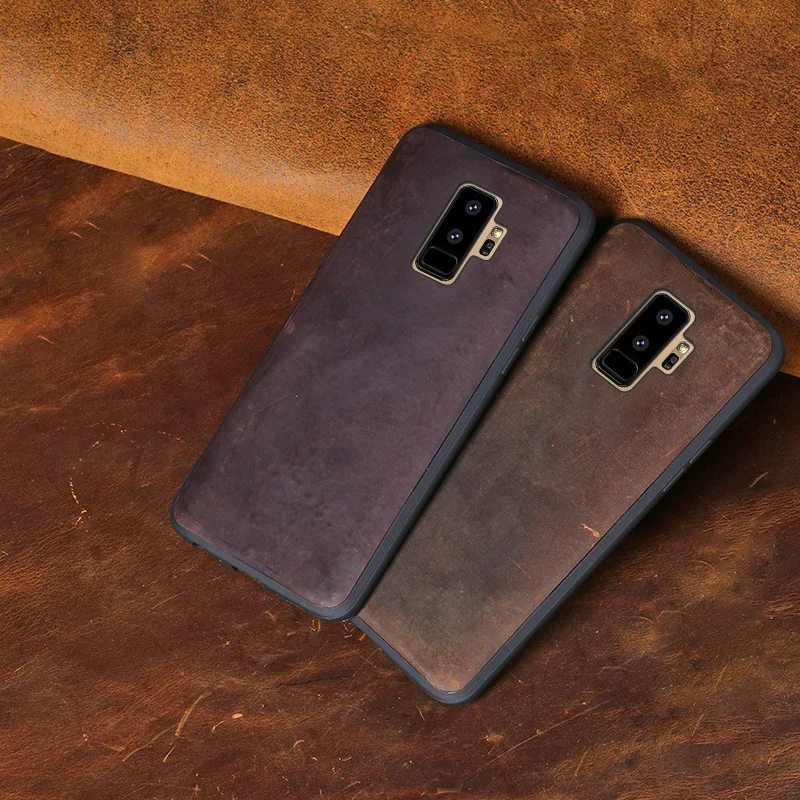 Чехол для samsung Galaxy S7edge S8 S9 S10 плюс A10 A20 A30 A50 A70 из воловьей кожи чехол для Note 8, 9, 10, A5 A7 A8 J5 J6 J7 чехол