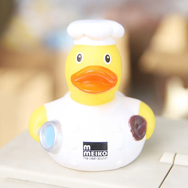 

Vinyl Play with Water Duck Chef Duck Children Floating Animal Toy Duck PVC Modeling Duck Currently Available Vinyl Duck