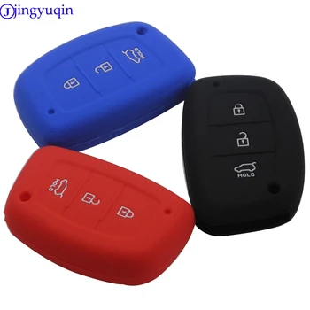 

jingyuqin New 50pcs Remote 3buttons Silicone Car Key Case Cover FOR HYUNDAI TUCSON IX35 SOLARIS i25 i30 MISTRA ACCENT