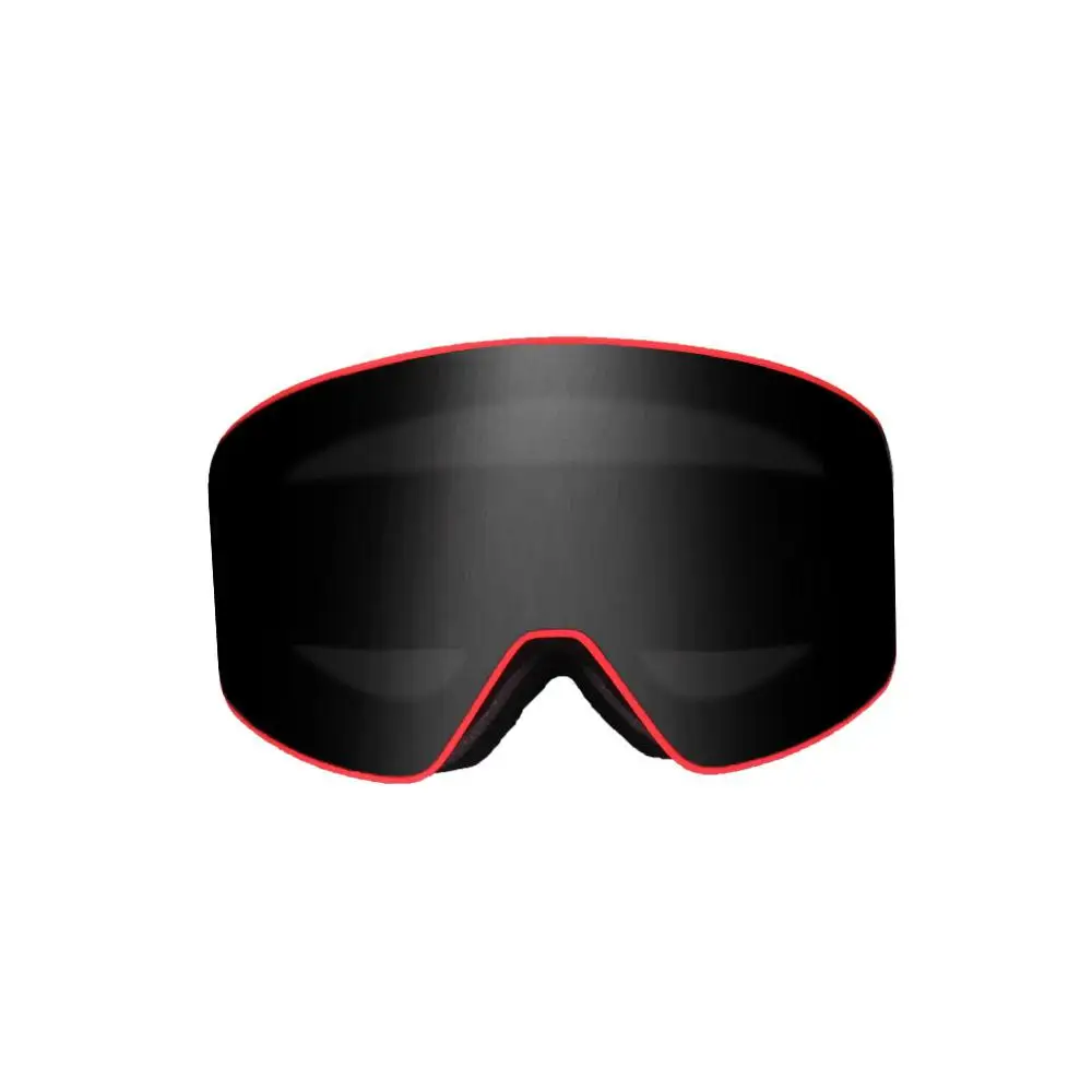 black lens Лыжные очки для сноуборда, двойные противотуманные цилиндрические очки для взрослых, женщин, мужчин, лыжные очки, маска для защиты от снега - Цвет: black lens