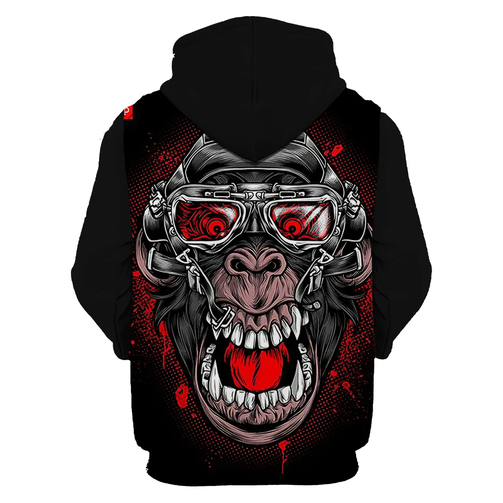 Showtly Horro Skull Mens Hoodies Jack Skellington Halloween Costumes Casual Anti Social Club Man Streetwear
