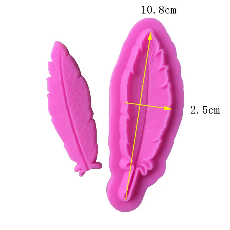 

Cookie Fondant Molds 3D Feather Silicone Cake Craft Plaster Wall Panel Designer Concrete Fondant Mold