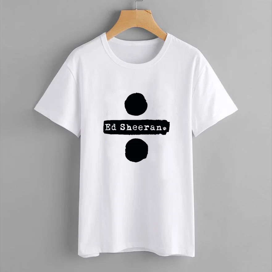 Ed Sheeran Harajuku T Shirt Women Ullzang 90s Music Lovers Funny Cartoon Print T-shirt Fashion Women Tops Plus Size Summer Tees