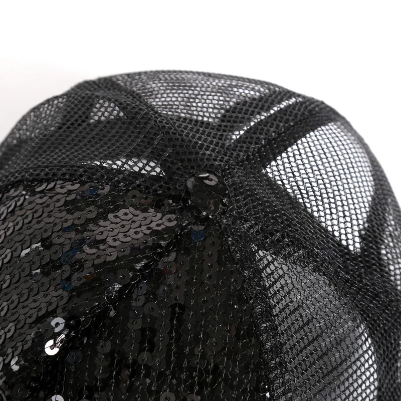 Блестящая конский хвост Женская бейсбольная Кепка Snapback хип-хоп кепка s Женская Блестящая летняя кепка сетчатая уличная Кепка
