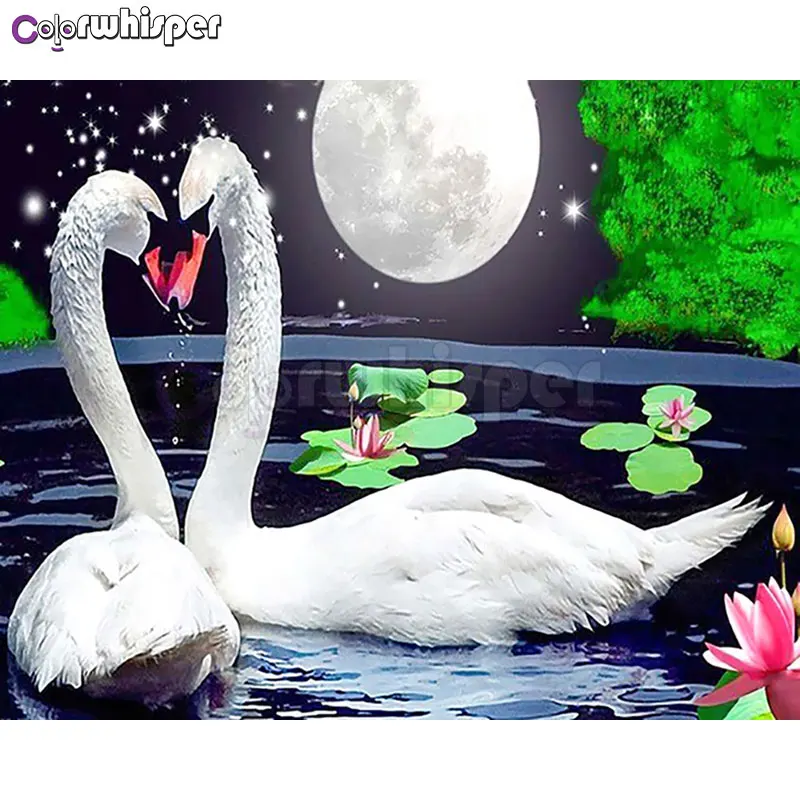 Preise Diamant Malerei 5D Voll Platz Runde Bohrer Schwan 5D Daimond Stickerei Malerei Kreuz Stich Bild Wand Kunst Dekor Z1080