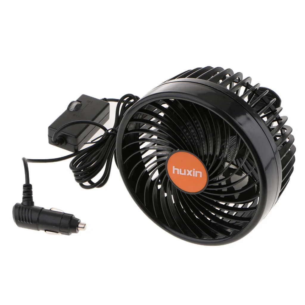 6'' 24V Car Dash Windshield Electric Fan Cooling System Cooler Strong Wind Stepless Speed Regulation