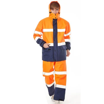 

Outdoor Waterproof Rain Coat Set Breathable Men's Rain Coat Trousers Rain Coat Overalls Erkek Kaban Mont Rain Gear L