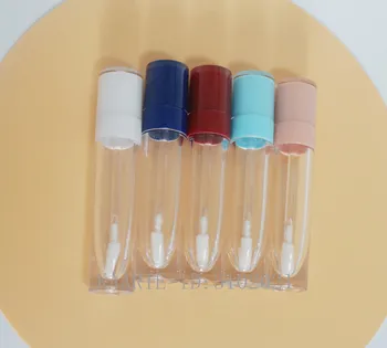 

10/20/30/50/100PCS 8ml Empty Lip Gloss Tube Plastic Lipgloss Bottle Container White Blue Cap Cylinder Small Lipgloss Wholesale