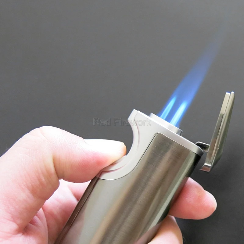 COHIBA зарядное устройство для индукции элегантная ветрозащитная Зажигалка для сигар 3 пламенный струйный фонарь зажигалки металлическая сигарета W/Встроенная сигара удар