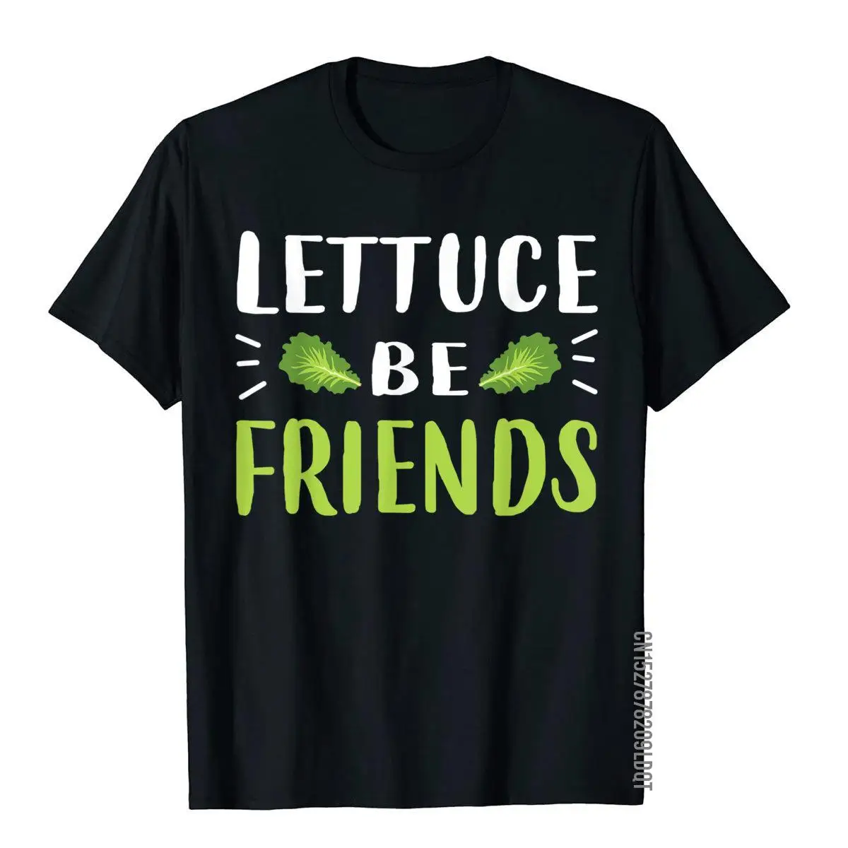 Lettuce Be Friends TShirt Vegan Funny Health__B11761black