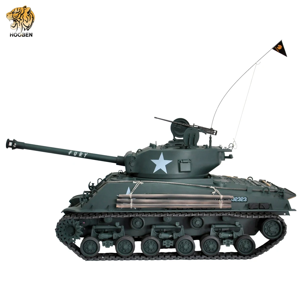 HOOBEN 1:10 США M4A3E8 Шерман средний танк РТР готов к запуску(Окрашенный и собранный) 6620F