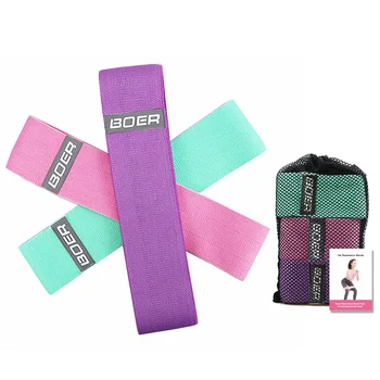 

3PCS Resistance Bands BOER Workout Resistance Bands Hip Booty Loop Yoga