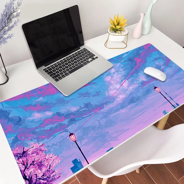 Kawaii Mouse Pad Gamer Pink Computer Mat Cute Office Decor Large Gaming Slipmat Keyboard Pc Accesories 800x300 Mousepad 90x40 Xl 13