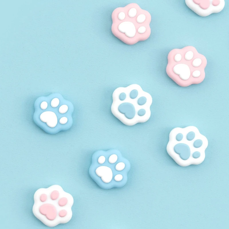 Pink Blue Cat Paw Thumb Stick Grip Cap Joystick Cover Protettiva Per Nintend Switch Ns Lite Joy-Con Controller Thumbstick Case