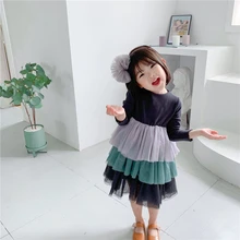 Красивое платье для девочек, зимнее нарядное платье с длинными рукавами, платья для рождественской вечеринки, детская одежда на день рождения