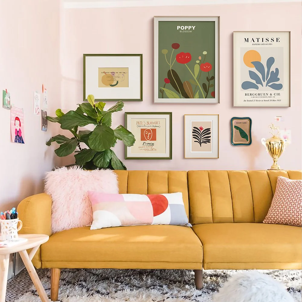 

Minimalist Wall Art Print Modern Picture For Living Room Home Decoration Matisse Flower and Leaves Poster Abstract Painting