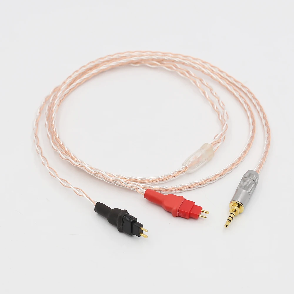 

Высококачественный сбалансированный кабель 2,5 мм TRRS для HD650 HD600 HD660s обновленный витой серебристый и медный кабель для наушников