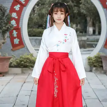 

Chinese Hanfu Woman Elegant Oriental Embroidery Fairy Japanese Kimono Dress Haori Yukata Photography Party Wear Top Skirt