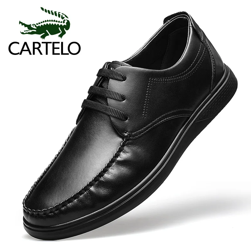 

CARTELO MEN'S SHOES Spring And Autumn Casual Leather Shoes Business Casual Leather Shoes Soft Leather Soft Bottom Korean-style P