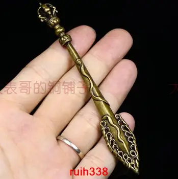 

Asia Old China Tibet Pure copper Manjusri Wisdom Sword Pendant