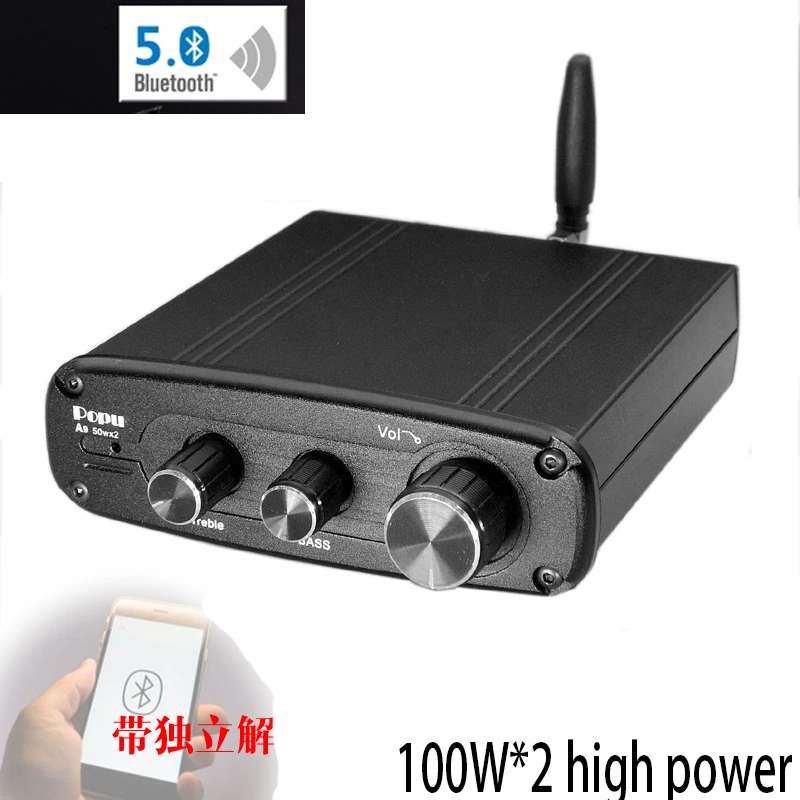Kaolanhon DC12-25V 100 Вт * 2 Fever TPA3116 5 0 Bluetooth усилитель QCC3003 Высокая точность с ES9018