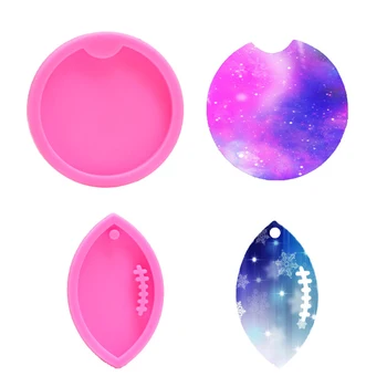 

New 3D Shiny Silicone Molds Animals Keychain Mold DIY Key Ring Epoxy Resin Mold Family Craft Keychain Moulds