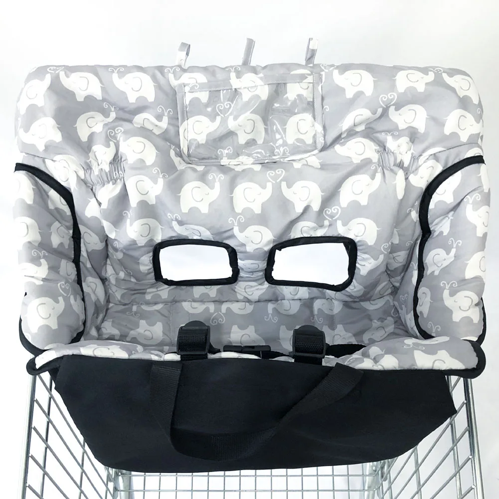 Детское полиэфирное Персиковое кресло-коляска, Чехол на подушку, матрасы С Рисунком Слона, универсальная подушка для сиденья для покупок
