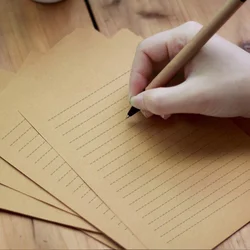 Bloc notes Vintage en papier Kraft, papier vierge, carte cadeau pour papeterie scolaire et de bureau, 50 pièces 