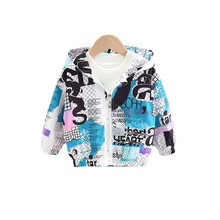 Veste à capuche pour bébé fille et garçon, vêtements à la mode, avec lettres, Costume décontracté, pour enfant en bas âge, printemps, automne