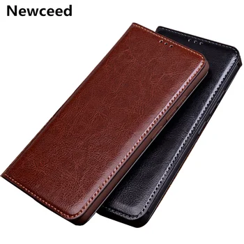 

Luxury Business Style Flip Calfskin Genuine Leather Case For Huawei Nova 4/Huawei Nova 4e Phone Bag Etui Magnetic Holder Capa