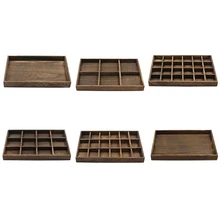 Деревянная шкатулка для украшений ювелирный браслет Органайзер Серьги Браслеты Колье Ожерелья Подвески для хранения Винтаж таблички