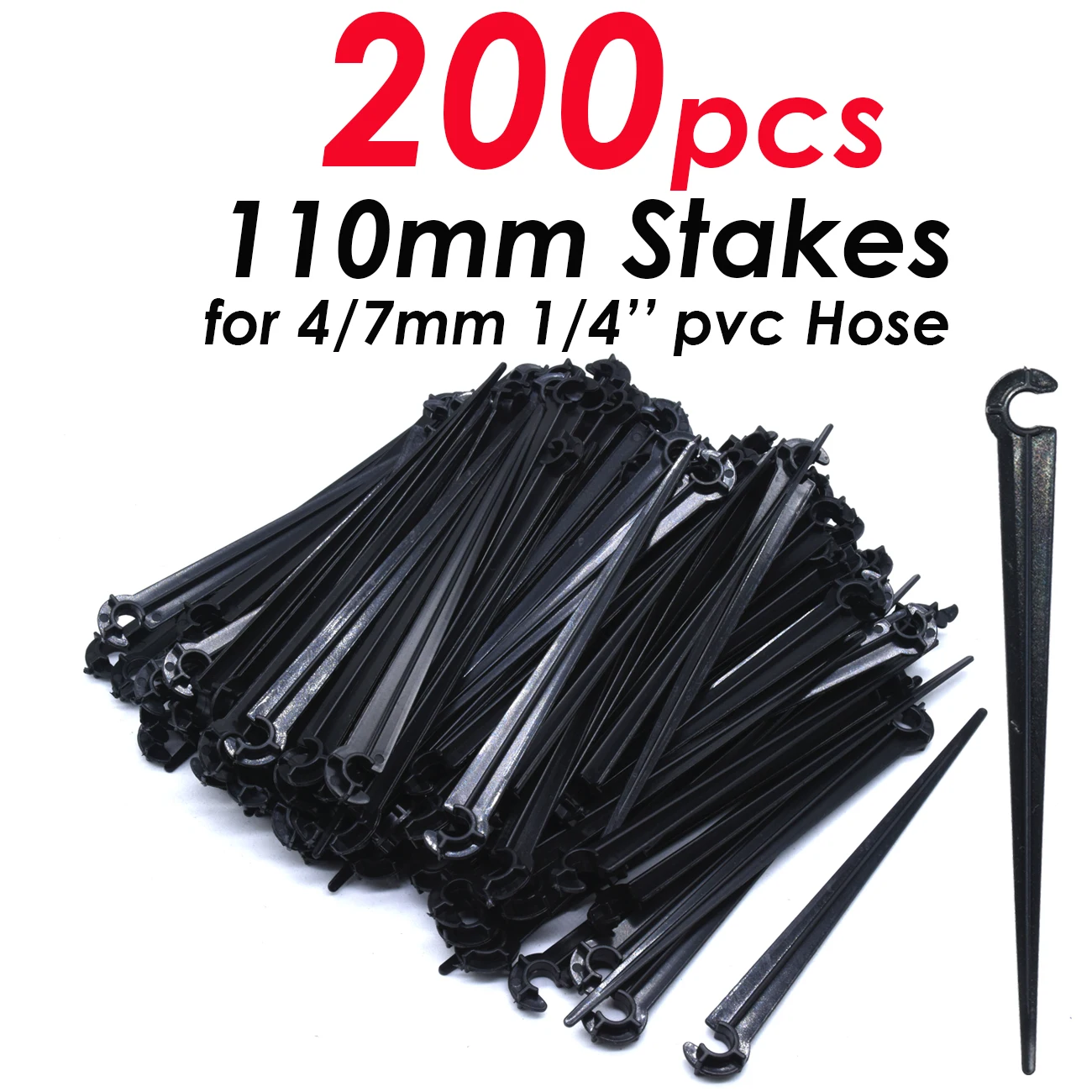 KESLA 1/8''&1/4''&3/8''&1/2'' 16MM Fixed Stakes for 4/7mm 8/11mm PE PVC Hose Tubing Micro Water Drip Irrigation Hold Anchor Hook drip irrigation spike drip irrigation stakes
