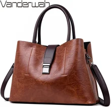 Винтажные женские кожаные ручные сумки для женщин роскошные сумки женские сумки Дизайнерские повседневные сумки через плечо женская сумка