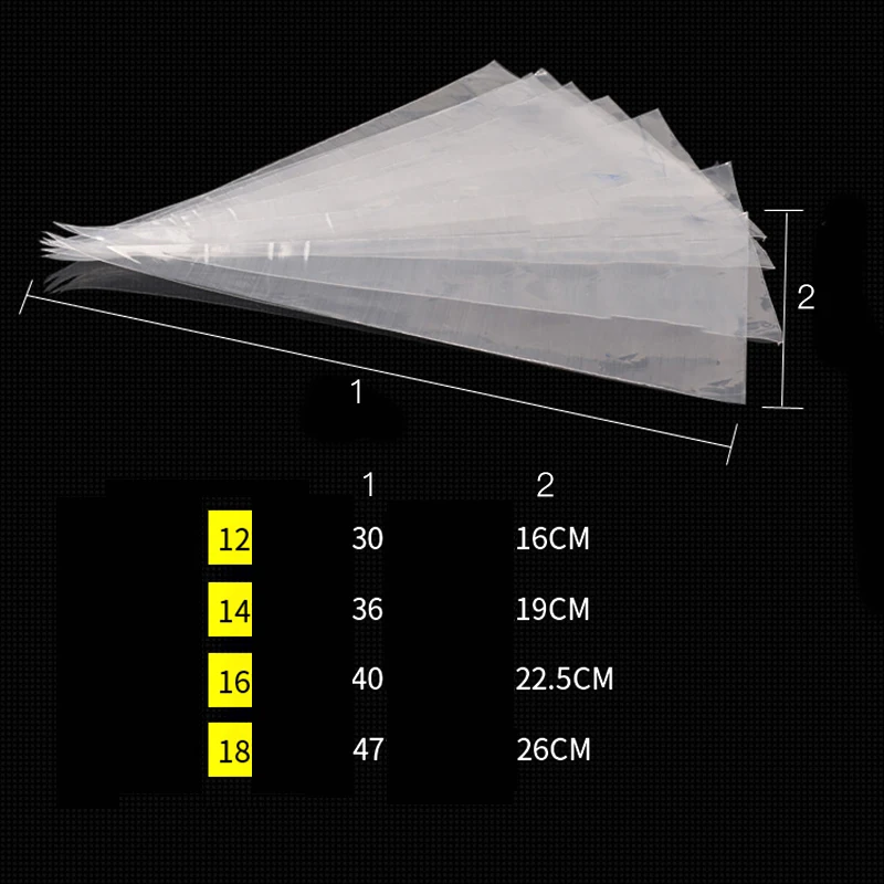 100 шт кондитерский мешок для обледенения кондитерских изделий, кондитерских изделий, кексов, кондитерских мешков для украшения помадки, торта, крема, Кондитерская насадка, инструменты для выпечки тортов