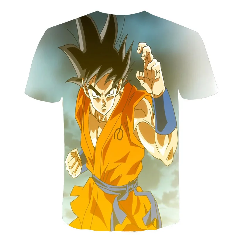 Манга dragon ball z Super Saiyan Son Goku, аниме, летняя 3D печать, новинка, модные футболки, топы для мужчин/мальчиков, мультяшная Повседневная футболка