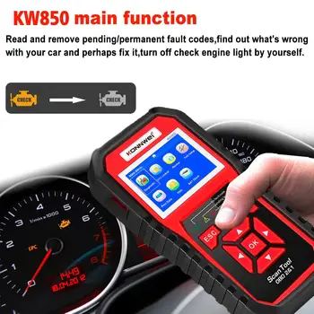 

Car Diagnostic Tool 2.8 Inch TFT KW850 Car Fault Scanner Car Code Reader Practical OBD2 EOBD Cars