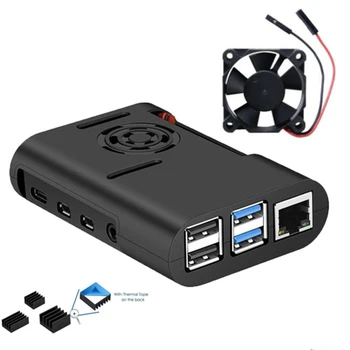 

1pcs Raspberry Pi 4 Case, Raspberry Pi Case with Cooling Fan, Raspberry Pi 4 Heatsink for Raspberry Pi 4 Model B, Pi 4B, Pi 4