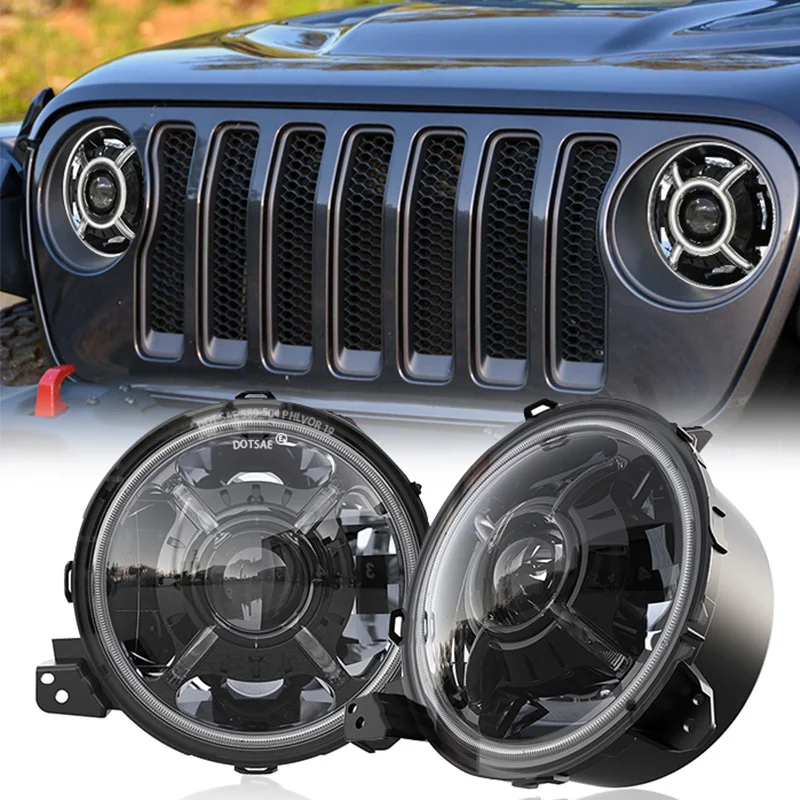 Для Jeep Wrangler JL 2018 2019 2020 светодиодный светодиодная фара 80 Вт Супер яркая высокая