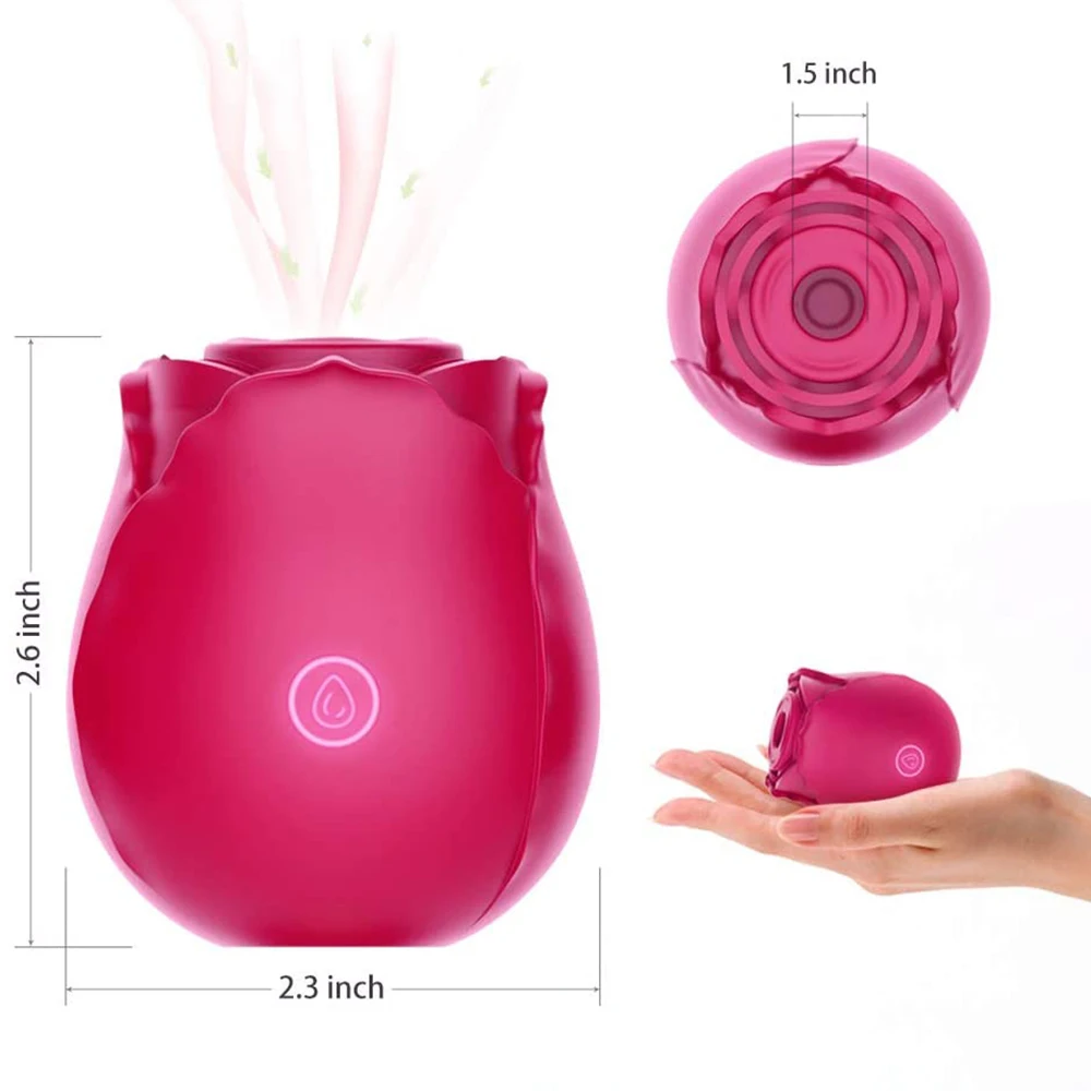 Rose Shape Vagina Sucking Vibrator Intimate Good Nipple Sucker Oral Licking Clitoris Stimulation Powerful Sex Toys for Women 2