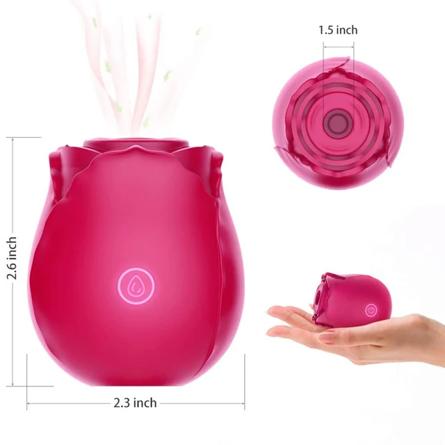 Vibrador de succión de Vagina en forma de rosa para mujeres, succionador íntimo de pezón, estimulación del clítoris para lamer Oral, juguetes de sexo potente 2