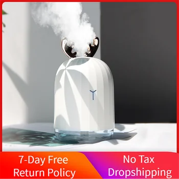 

220ML Ultrasonic Air Humidifier For Home Aroma Essential Oil Diffuser Car USB Fogger Mist Maker With LED Night Lamp