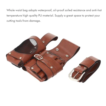 

Scissors Bag PU Leather Hairdressing Holster Pouch Waterproof Barber Hair Scissor Bag with Waist Shoulder Belt Barber Pouch