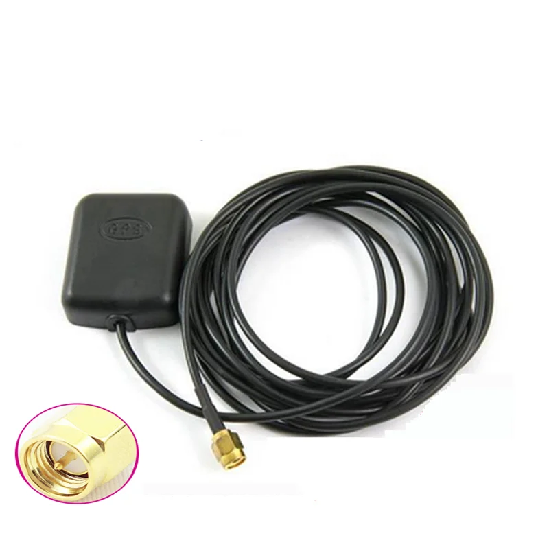 GPS Antenna SMA Connector 3M Cable GPS Receiver For Speedometer Car Navigation Night Vision Camera Player