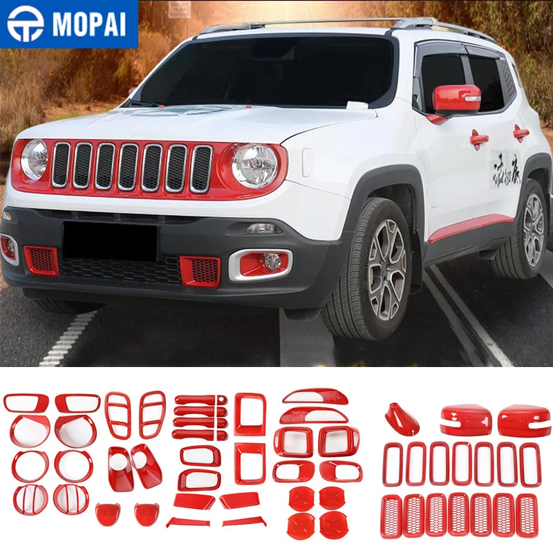 MOPAI Styling Mouldings Red Car Exterior Decoration Cover Trim Stickers for Jeep Renegade 2015+ Accessories | Автомобили и