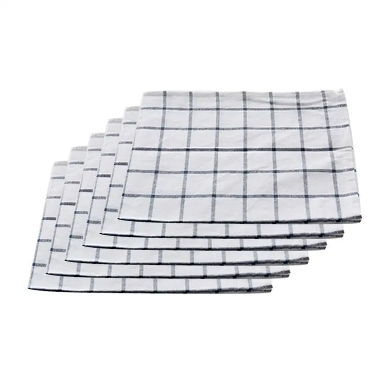 6 Pcs Tea Towels Rectangular Absorbent Fast Drying Multifunctional Napkins Placemats Table Mat for Baking Roasting Cooking