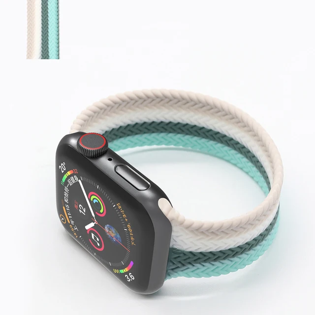 Solo Loop for Apple Watch Strap 44mm 40mm 45mm 41mm 38mm 42mm Elastic Silicone Watchband Bracelet iWatch Serie 7 654321 SE Band C4