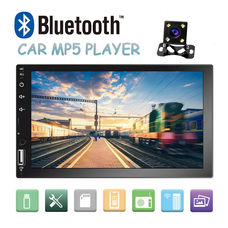 2DIN автомобильный мультимедийный плеер Android 8,1 " HD Автомагнитола с сенсорным экраном 2DIN Авто аудио стерео MP5 Bluetooth плеер USB TF FM