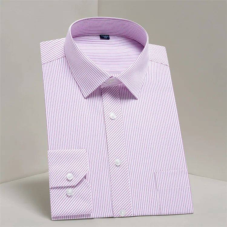 Men Dress Shirt Long Sleeve Shirts Solid Male Clothing Shirts 4XL