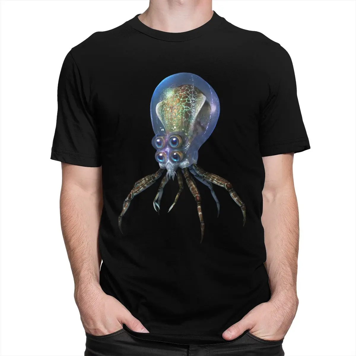 Модная футболка Subnautica мужские хлопковые рубашки crabkaar футболки для выживания с